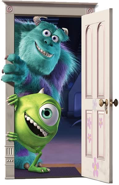 US Variety Gold Heart Pin featuring Mike and Sulley